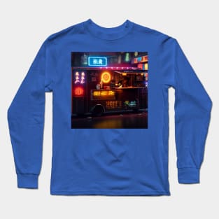 Cyberpunk Tokyo Ramen Food Truck Long Sleeve T-Shirt